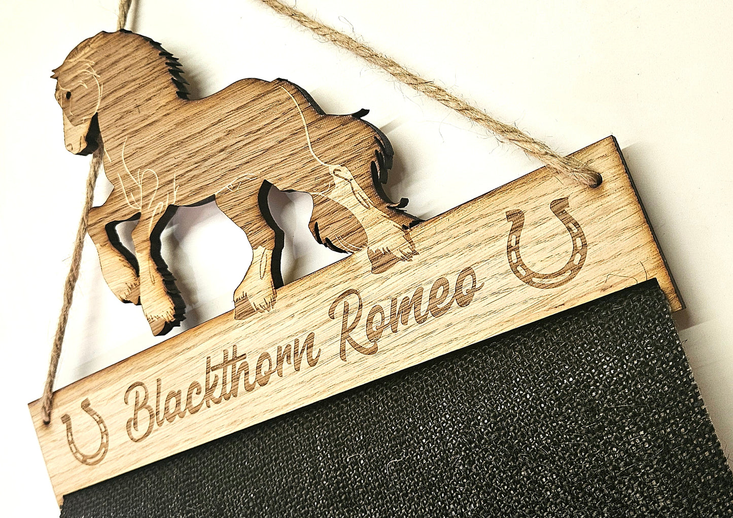 Gypsy Cob Rosette Holder – Personalised Hanging Medal & Rosette Display