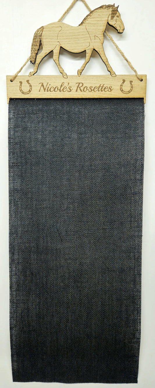 Welsh Pony Rosette Holder (New Design) – Personalised Horse & Pony Medal Display