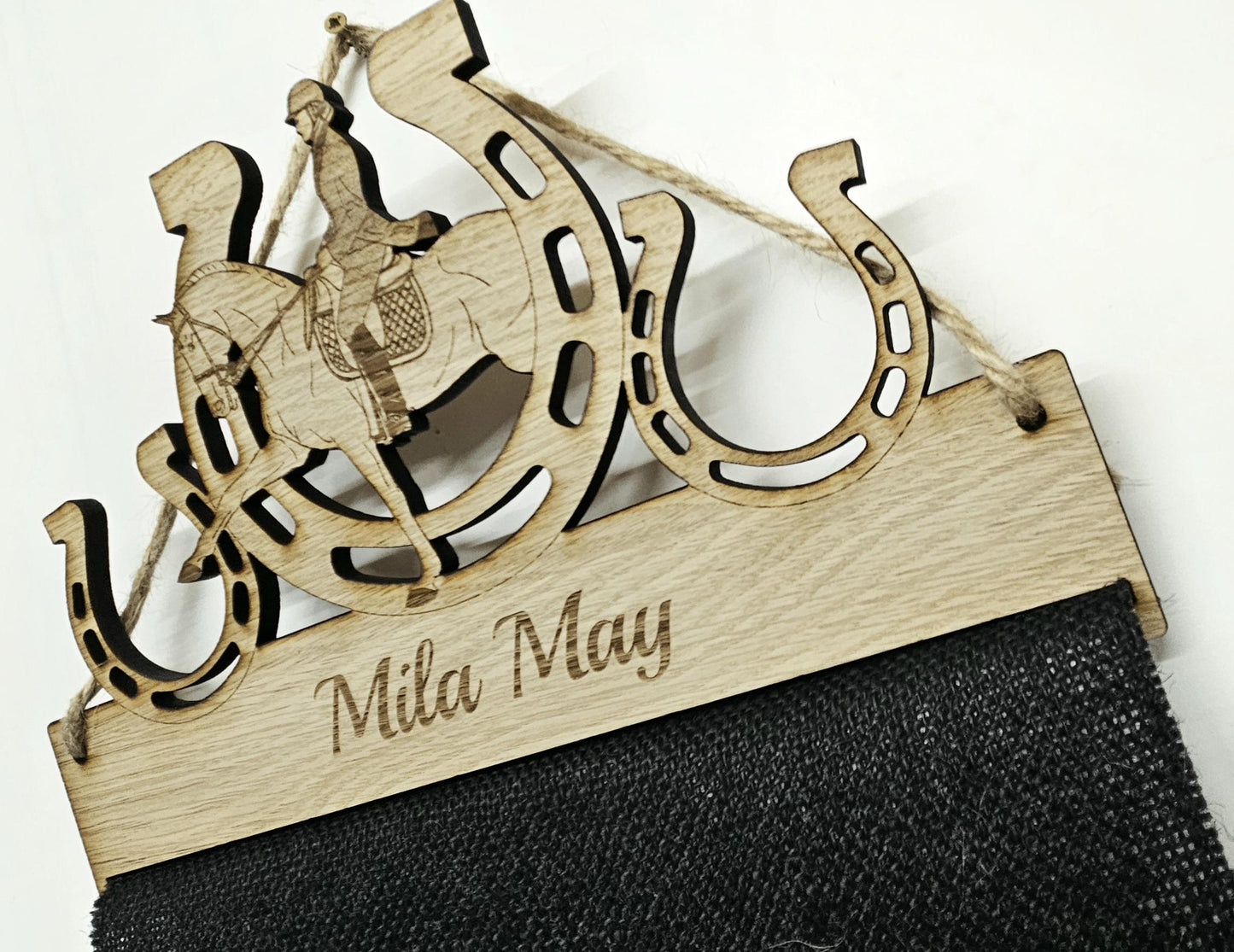 Dressage Shoe Rosette Holder – Personalised Horse & Pony Medal Display