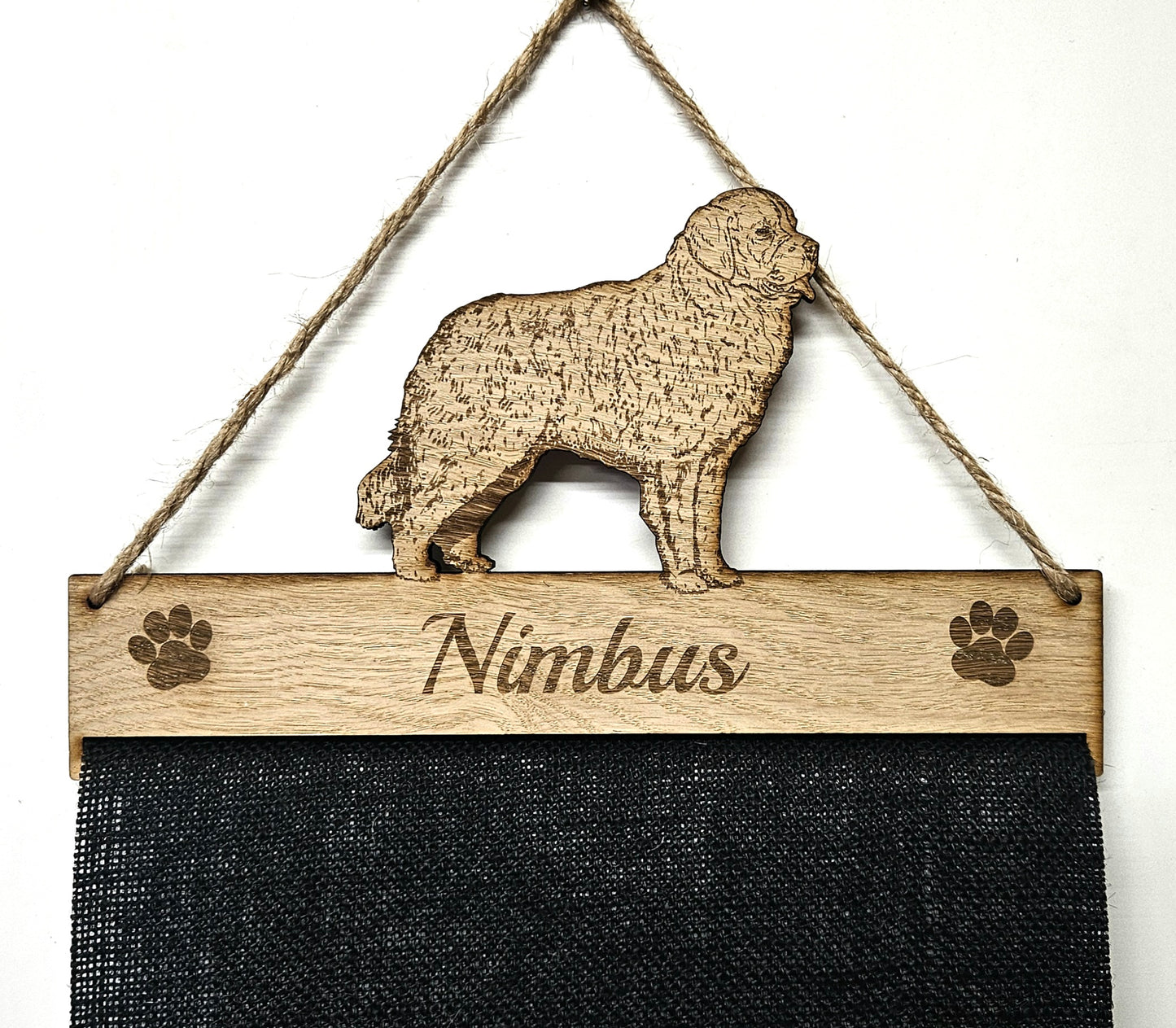 Newfoundland Dog Rosette Holder – Personalised Rosette Display