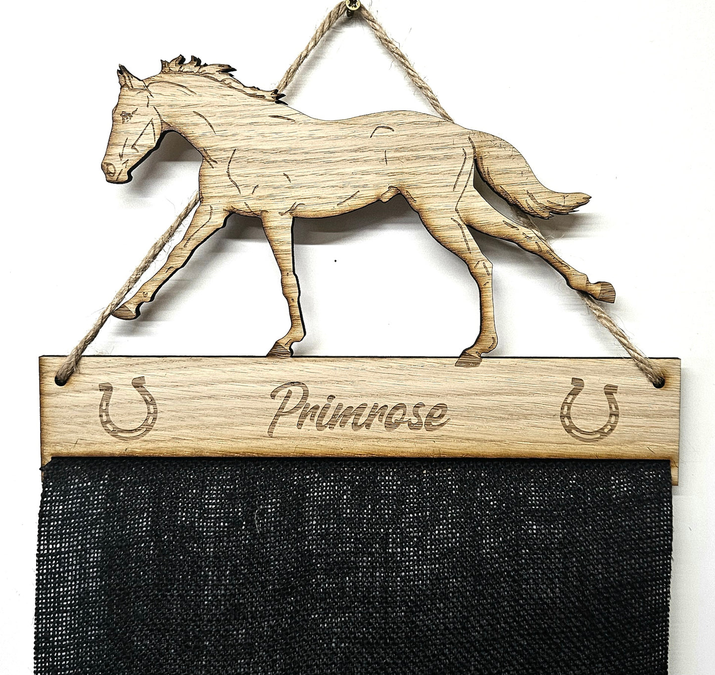 Thoroughbred Rosette Holder – Personalised Hanging Medal & Rosette Display