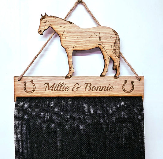 Irish Sports Horse Rosette Holder – Personalised Hanging Medal & Rosette Display