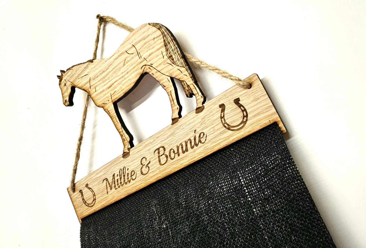 Irish Sports Horse Rosette Holder – Personalised Hanging Medal & Rosette Display