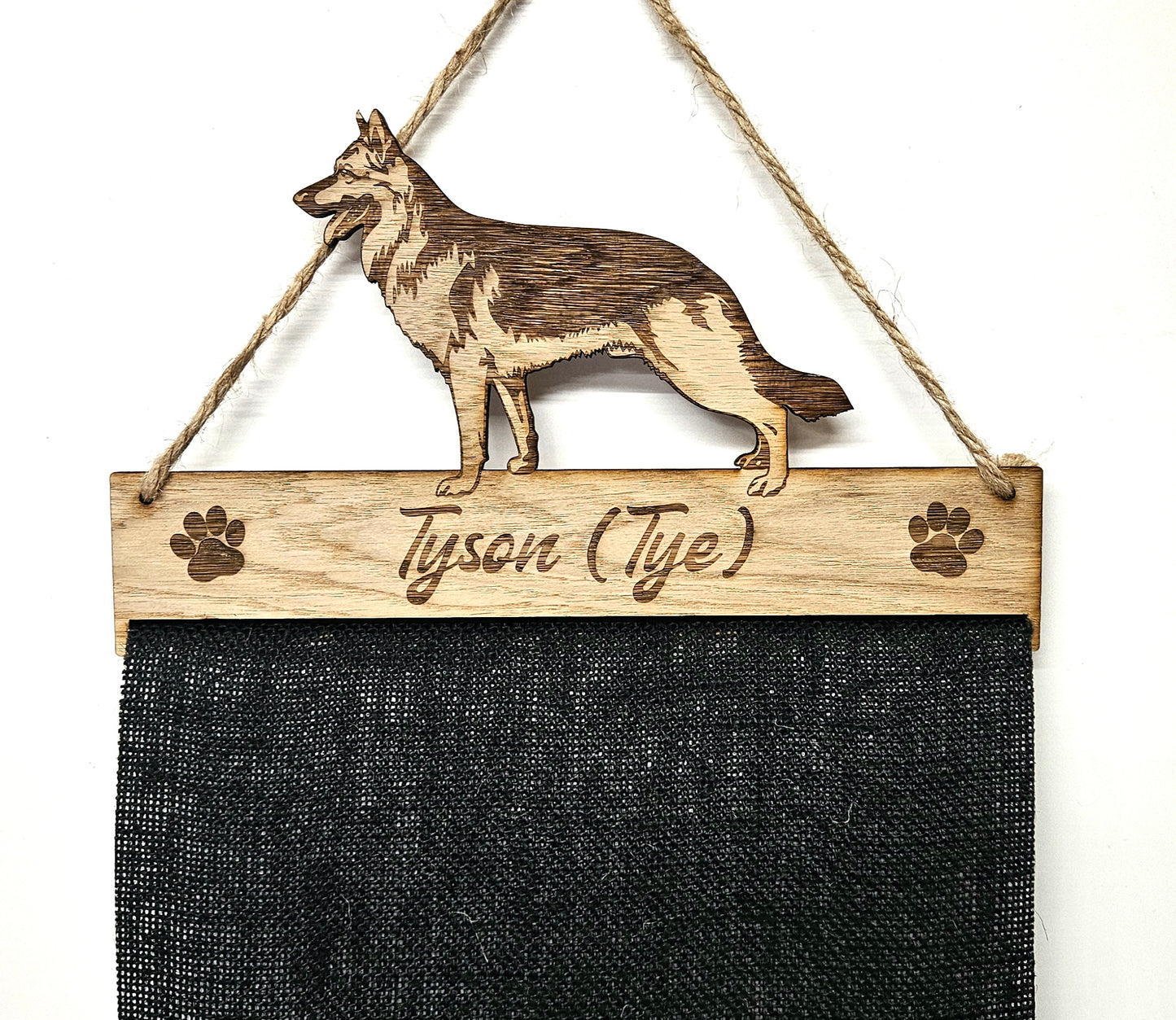 German Shepherd Rosette Holder – Personalised Hanging Medal & Rosette Display