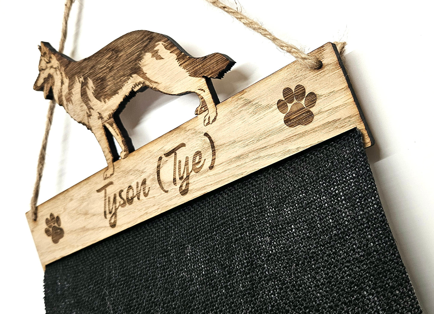 German Shepherd Rosette Holder – Personalised Hanging Medal & Rosette Display