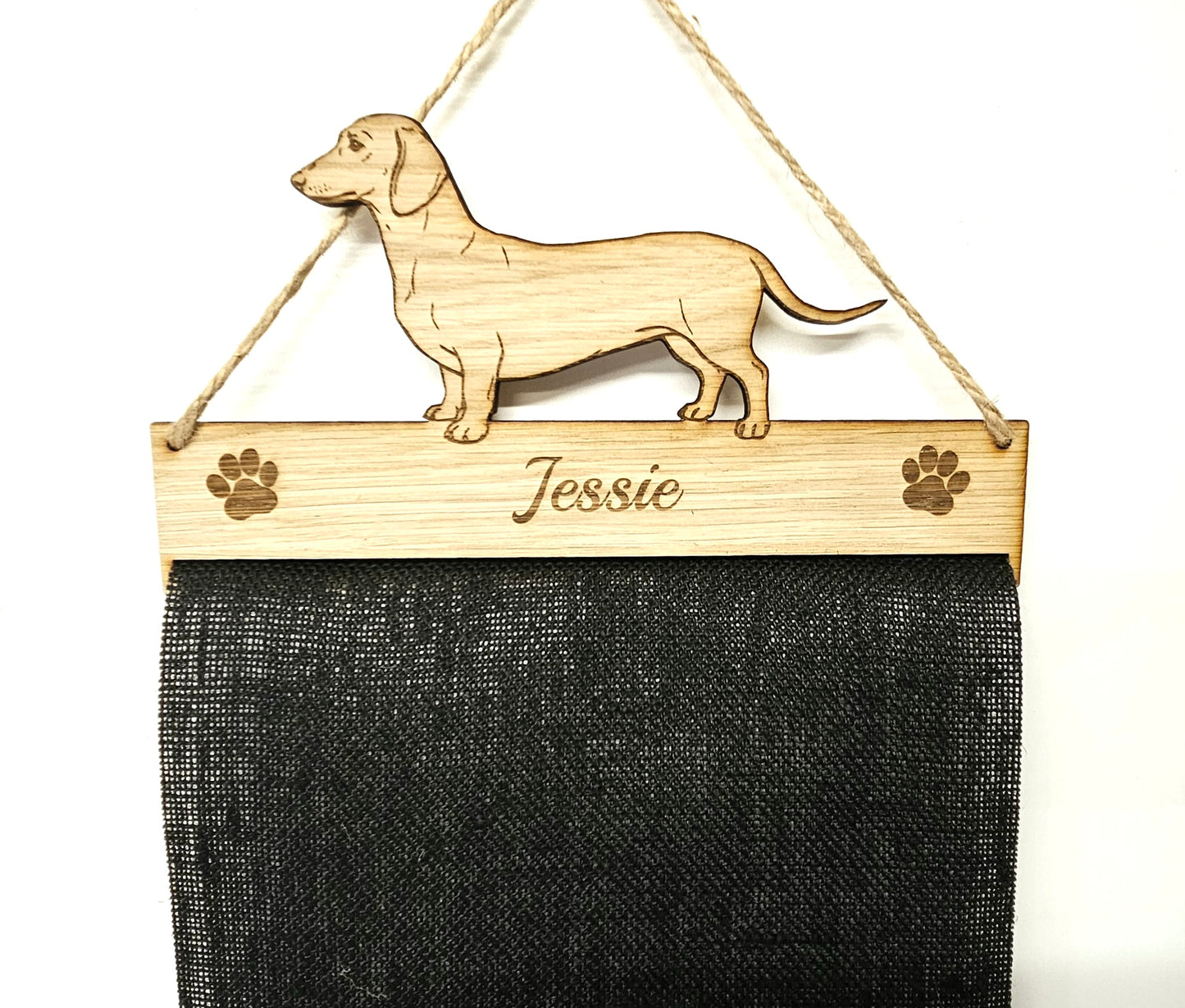 Dachshund Rosette Holder – Short-haired Personalised Dog & Puppy Display