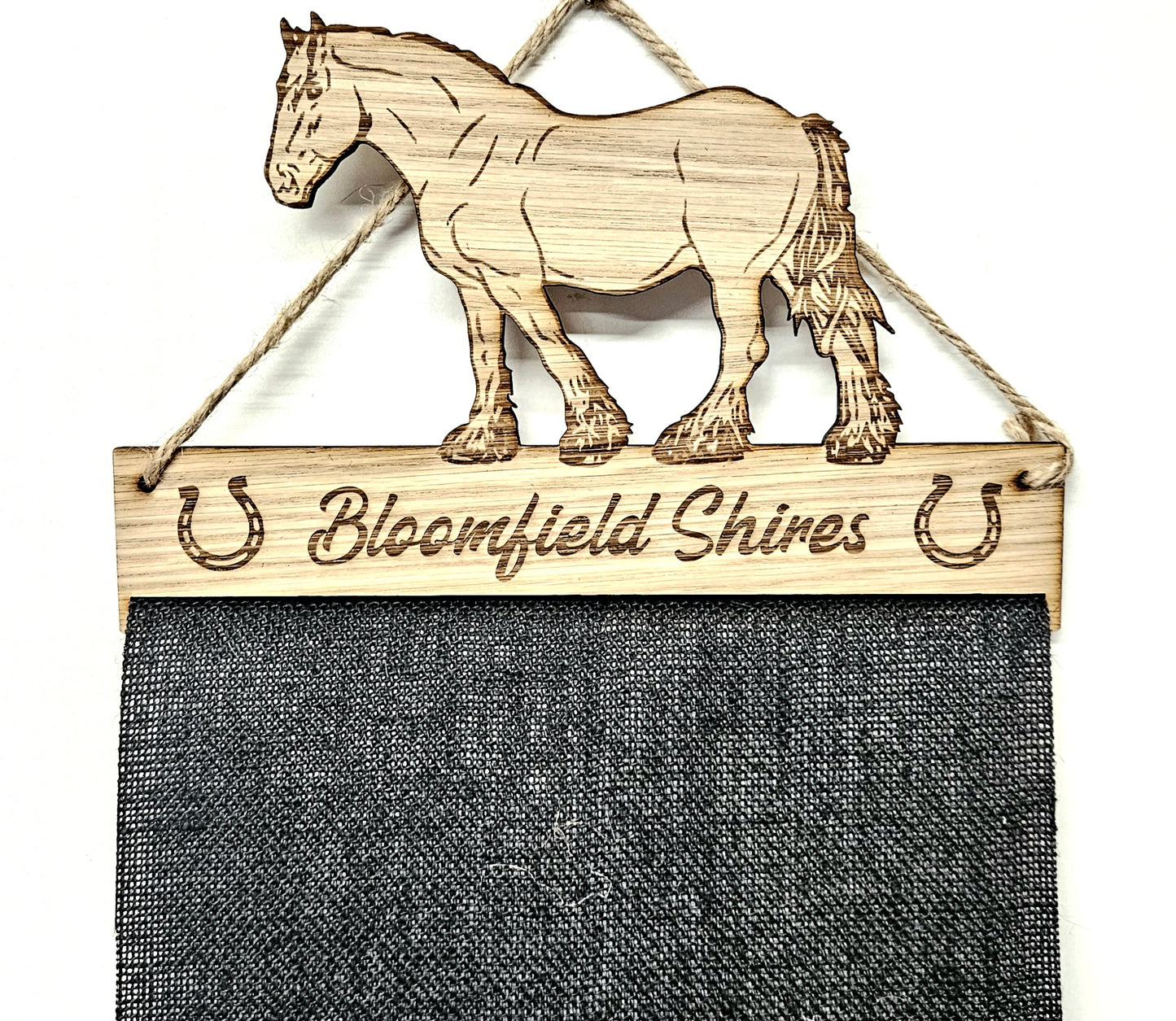 Shire Horse Rosette Holder – Personalised Horse & Pony Medal Display