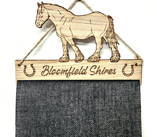 Shire Horse Rosette Holder – Personalised Horse & Pony Medal Display