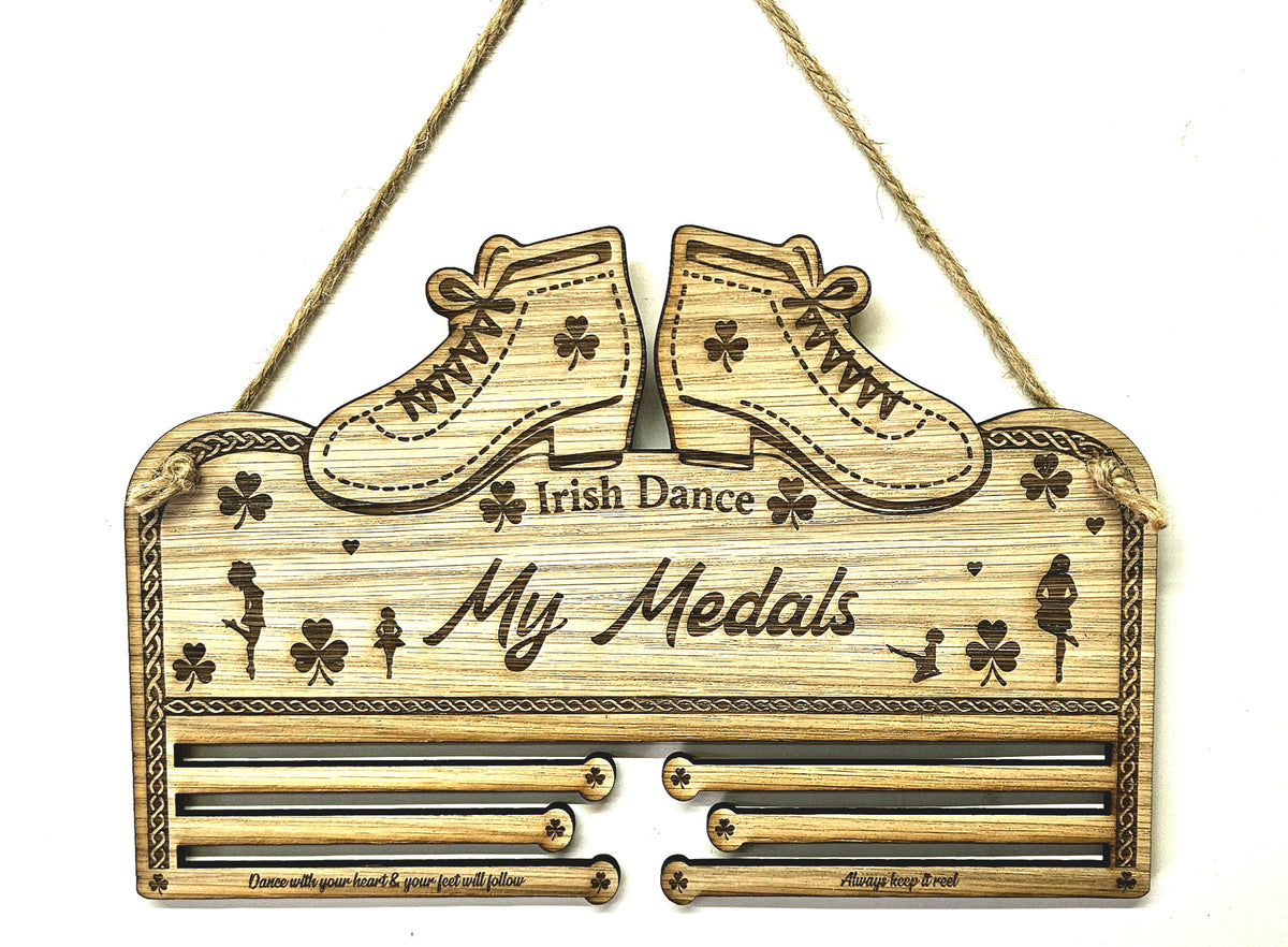 Irish Dancing Shoe's Medal Holder - Personalised Awards Display
