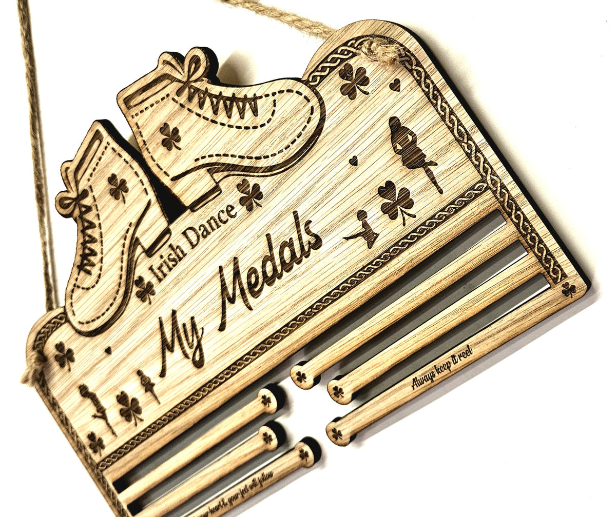 Irish Dancing Shoe's Medal Holder - Personalised Awards Display