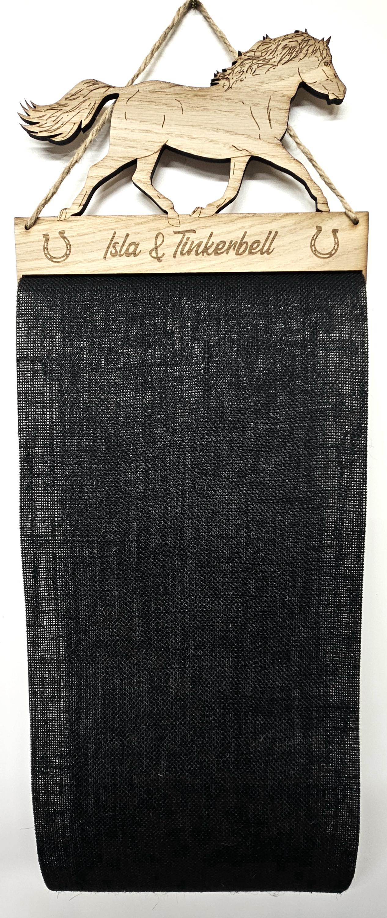 Rosette Holder Welsh Section D - Personalised 6mm Oak Veneer Horse Holder Hanger Gift