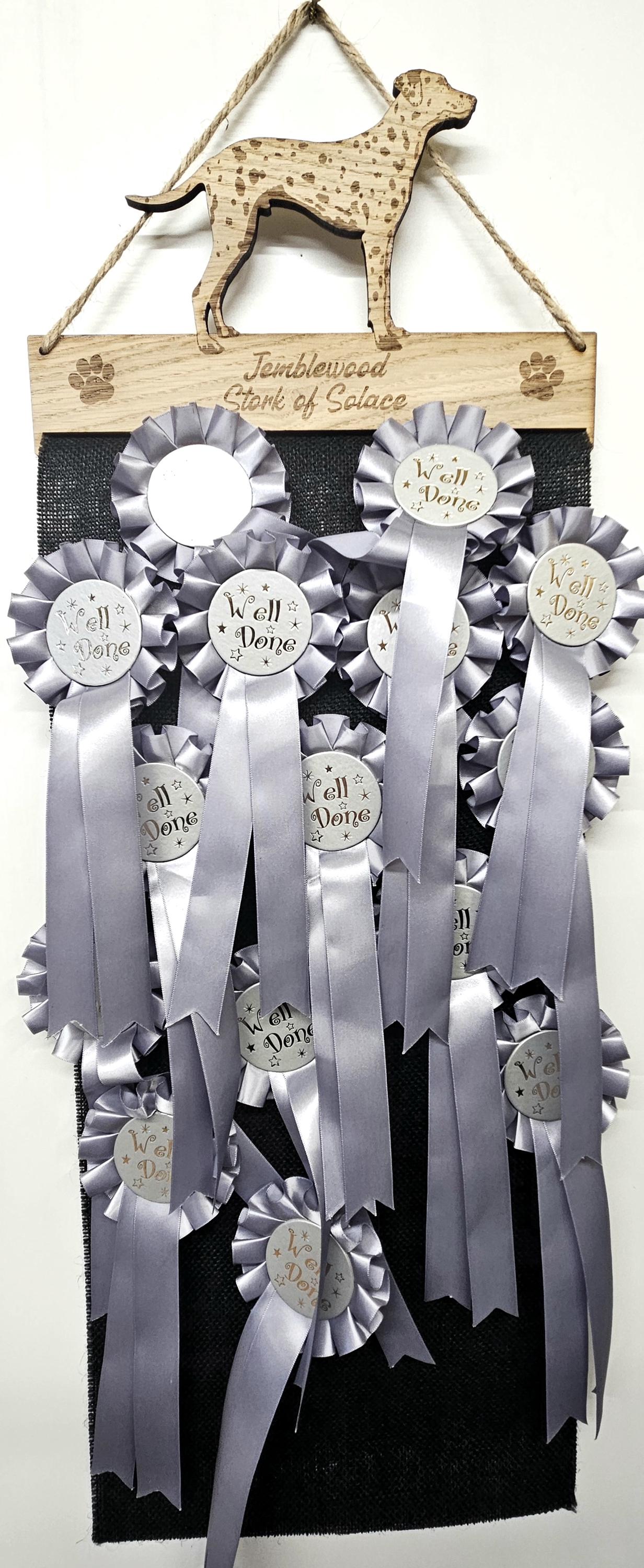 Dalmatian Dog Rosette Holder – Personalised Puppy Medal Display