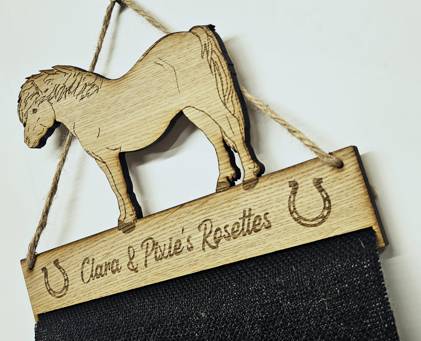 Shetland Pony Rosette Holder – Personalised Horse & Pony Medal Display