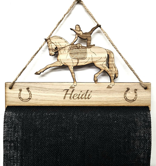 Equestrian Vaulting Rosette Holder – Personalised Horse & Pony Medal Display