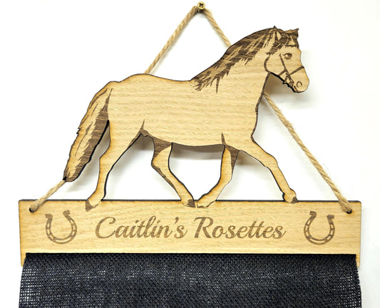 Welsh Pony Rosette Holder – Personalised Horse & Pony Medal Display