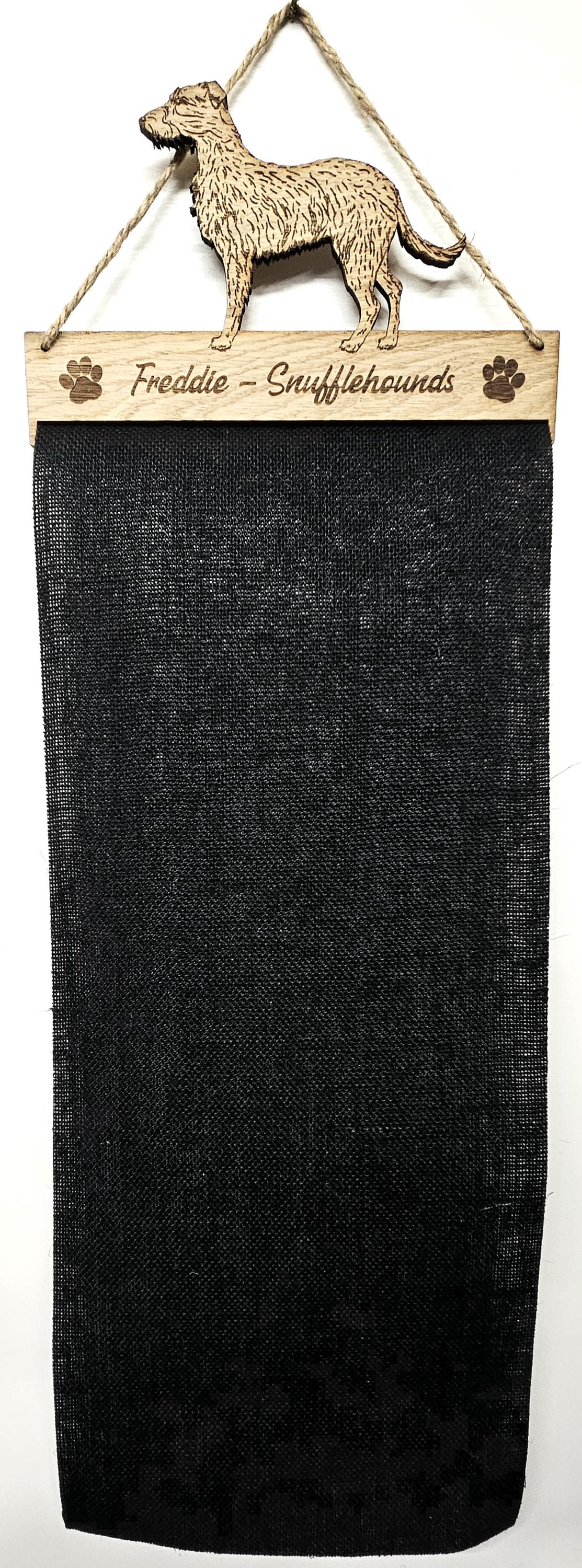 Rosette Holder Lurcher: Personalised 6mm Oak Veneer Dog Puppy Showing Gift