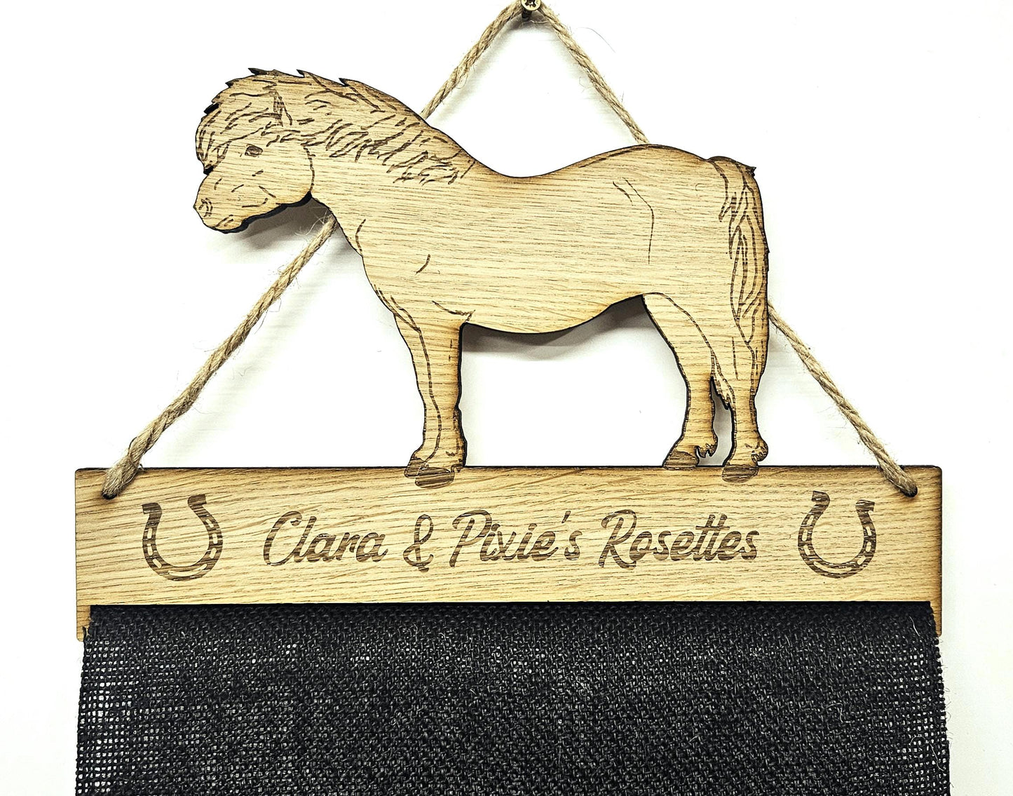 Shetland Pony Rosette Holder – Personalised Horse & Pony Medal Display