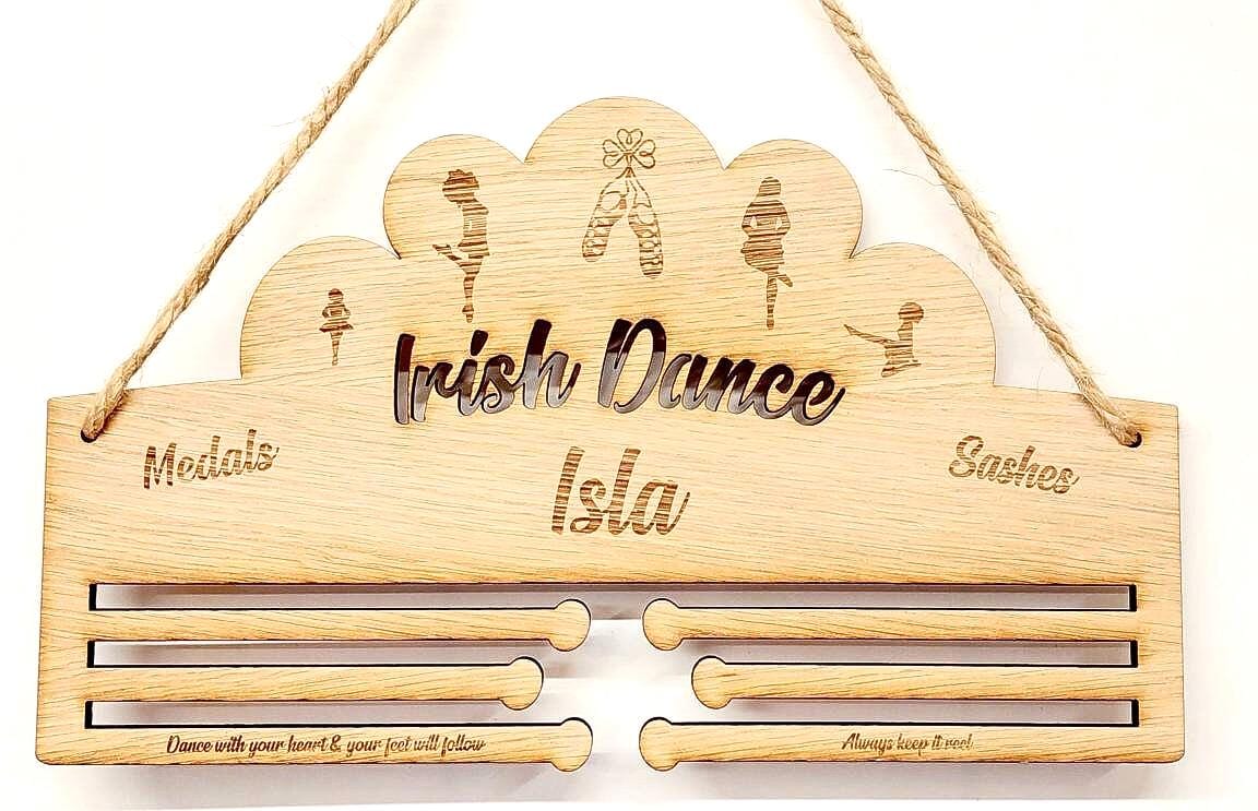Irish Dance Medal Holder - 6mm Oak Veneer MDF